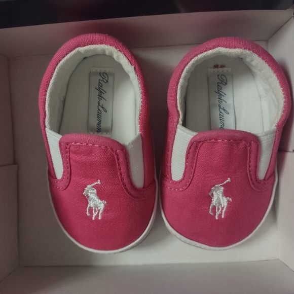 Ralph Lauren baby girls' slip on canvas shoes - Picture 4 of 5